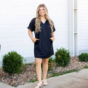 GRACE+EMMA The Cara Dress, Black Plus